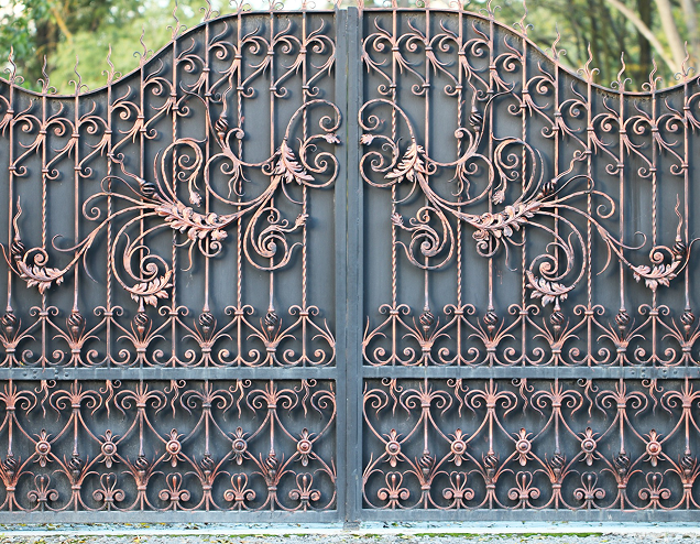 wrought iron metal gates
